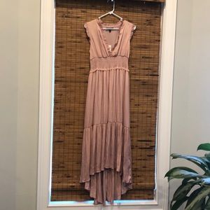 Banana republic peach high low dress